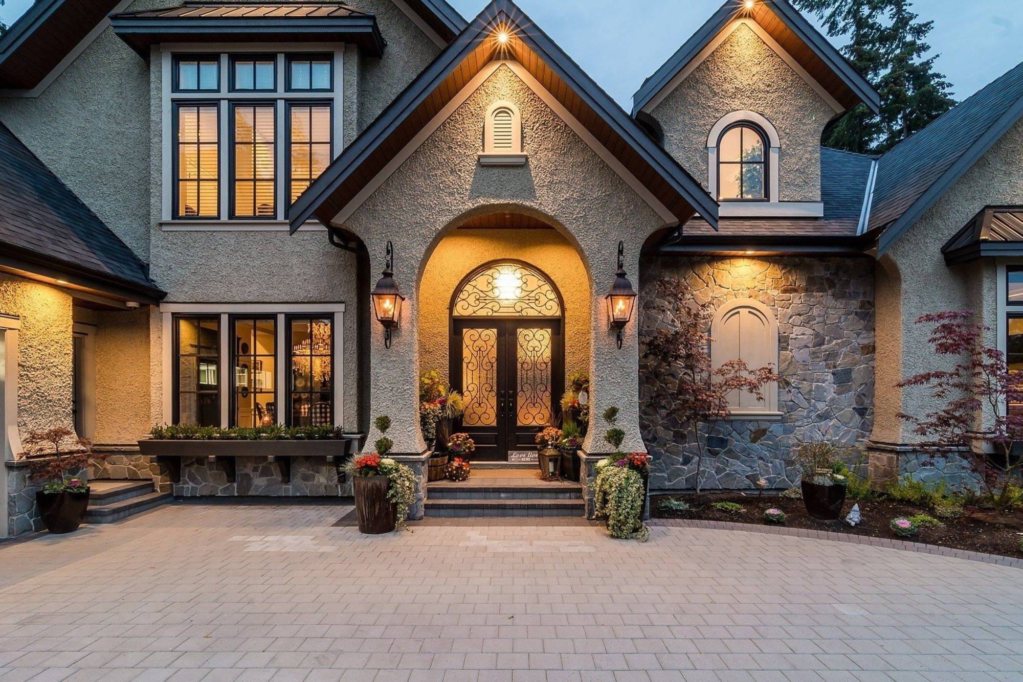 wrought iron front double door