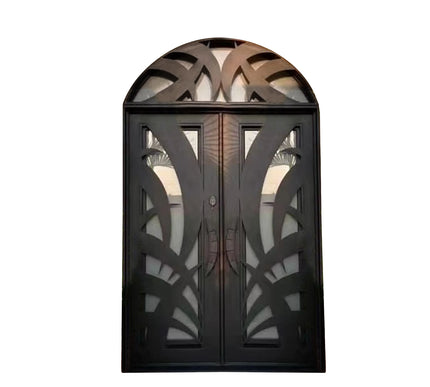 Elite Custom Door Iron Double Entry Door with Unique Scrollwork