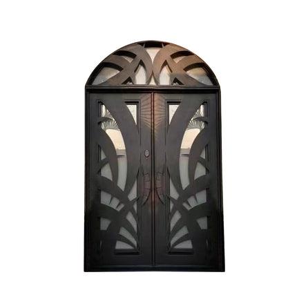 Elite Custom Door Iron Double Entry Door with Unique Scrollwork