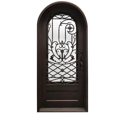 Elite Custom Door Iron Single Door with Round top