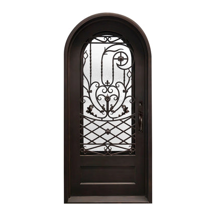 Elite Custom Door Iron Single Door with Round top
