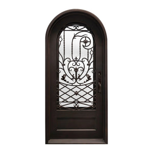 Elite Custom Door Iron Single Door with Round top