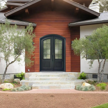 Customization wrought iron front double with arched top