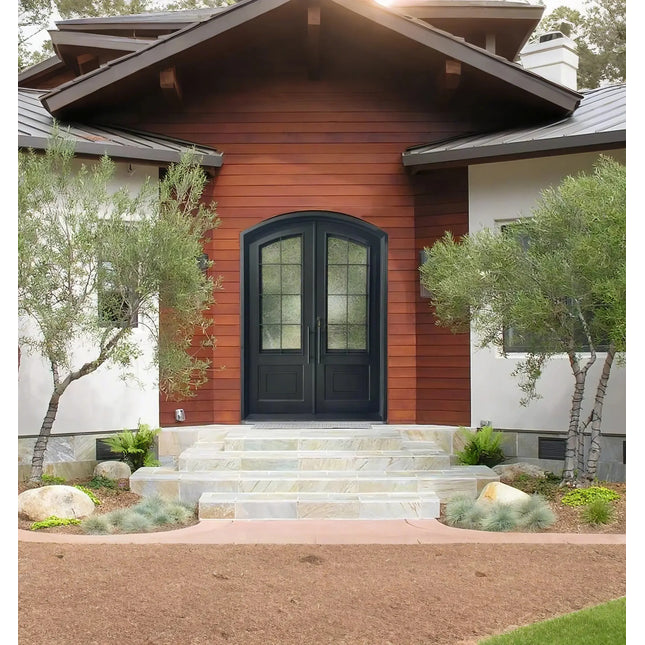 Customization wrought iron front double with arched top