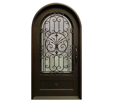 Elite Custom Door Iron Front Single Door with Beautiful crollwork
