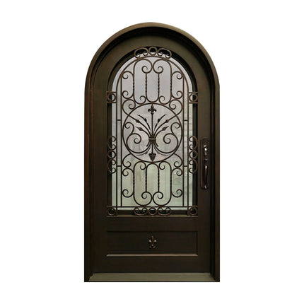 Elite Custom Door Iron Front Single Door with Beautiful crollwork