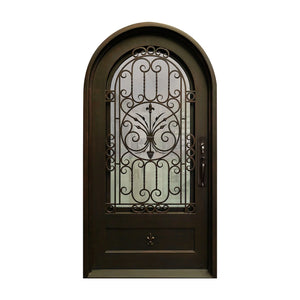 Elite Custom Door Iron Front Single Door with Beautiful crollwork