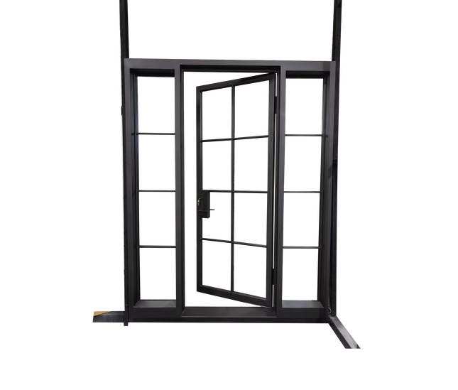 elitecustomdoor wrought iron french double door with 8 lites tempered glass