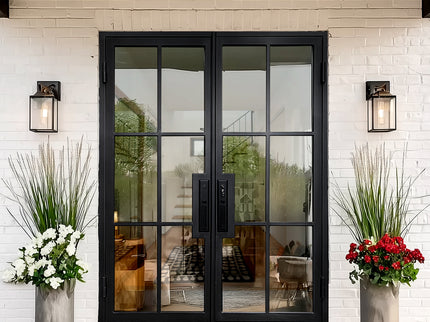 ECD Contemporary Thermal Break Iron French Double Door  F-T112