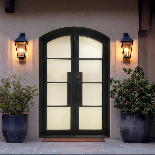 Elite Custom Door Double Iron French Door with Frosted Glass F-S119