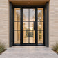 Elite Thermal Break Iron Single Entrance French Door with Two Sidelites F-T111