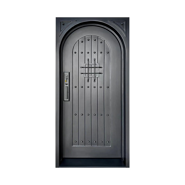 Elite Custom Door Iron Entry Single Door No Glass Design