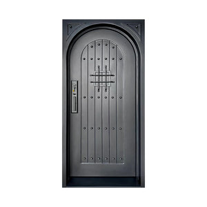 Elite Custom Door Iron Entry Single Door No Glass Design