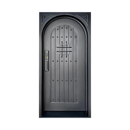 Elite Custom Door Iron Entry Single Door No Glass Design