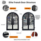 Diagram of ECD French door structure with labeled parts 