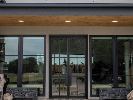 elitecustomdoor iron fench double front door with 6 lite double pane tempered glass