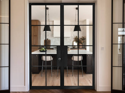 ECD Iron French Interior Double Door with Wide Opening and Smooth Operation F-I108