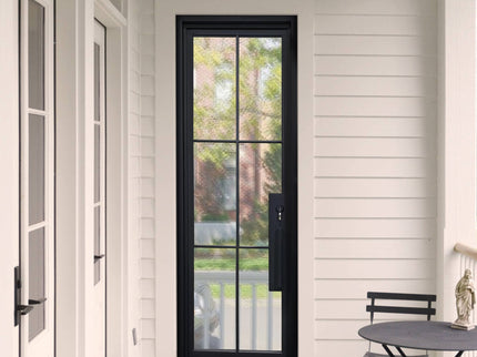 elitecustomdoor high quality iron french single door with 6 lites tempered glass