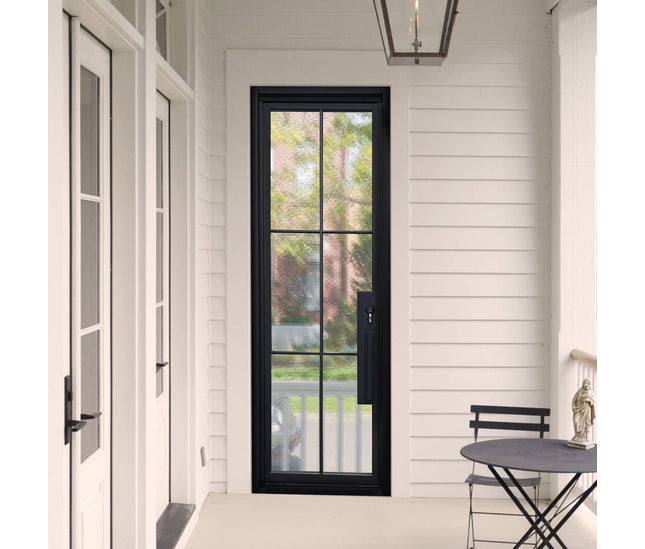 elitecustomdoor high quality iron french single door with 6 lites tempered glass