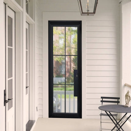 elitecustomdoor high quality iron french single door with 6 lites tempered glass