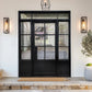 ECD Iron French Single Door with Sidelights and Transom
