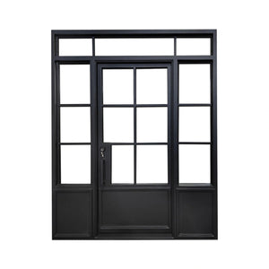 Elite Custom Door Iron French Single Door with Transom and Sidelights