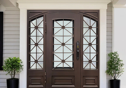  ECD Iron Front Double Door with Square Top and Arched Inside E-S128