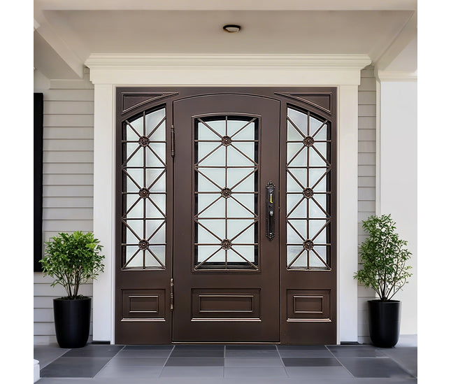  ECD Iron Front Double Door with Square Top and Arched Inside E-S128