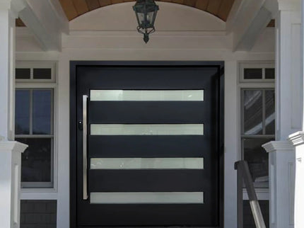 elitecustomdoor iron pivot door with smart lock