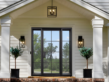 elitecustomdoor iron french double door with two sidelights and square top