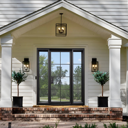 elitecustomdoor iron french double door with two sidelights and square top