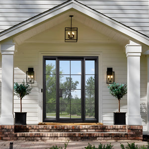 elitecustomdoor iron french double door with two sidelights and square top