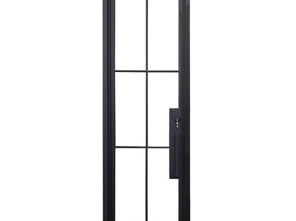 elitecustomdoor thermal break samlle size iron french door with matte black color