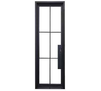 elitecustomdoor thermal break samlle size iron french door with matte black color