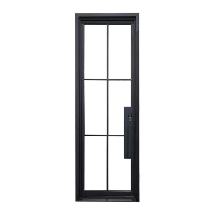 elitecustomdoor thermal break samlle size iron french door with matte black color