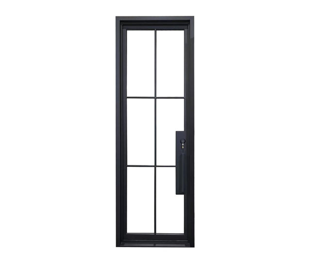 elitecustomdoor thermal break samlle size iron french door with matte black color