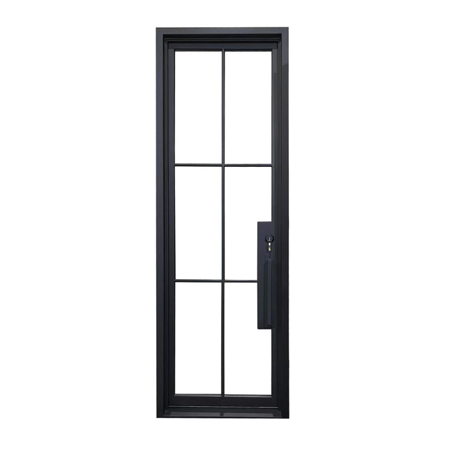 elitecustomdoor thermal break samlle size iron french door with matte black color