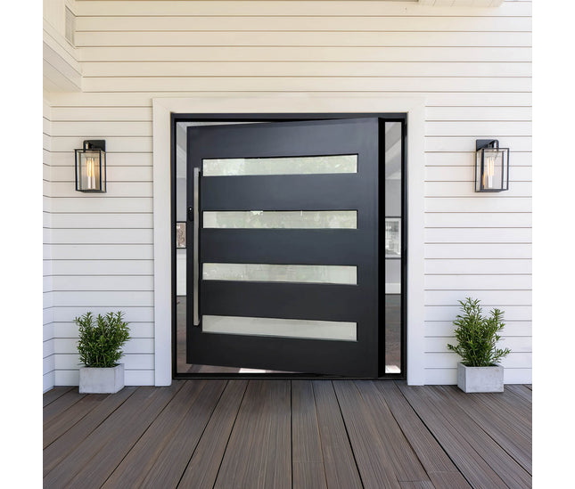 elitecustomdoor iron pivot single door with neat design