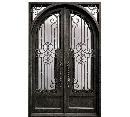 Elite Custom Door Iron Double Door with Decorative Scrllwork