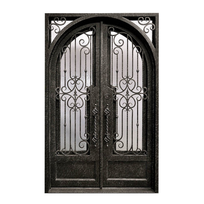 Elite Custom Door Iron Double Door with Decorative Scrllwork