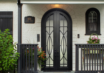 elitecustomdoor iron front double door with elegant scrollwork