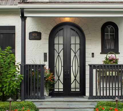 elitecustomdoor iron front double door with elegant scrollwork