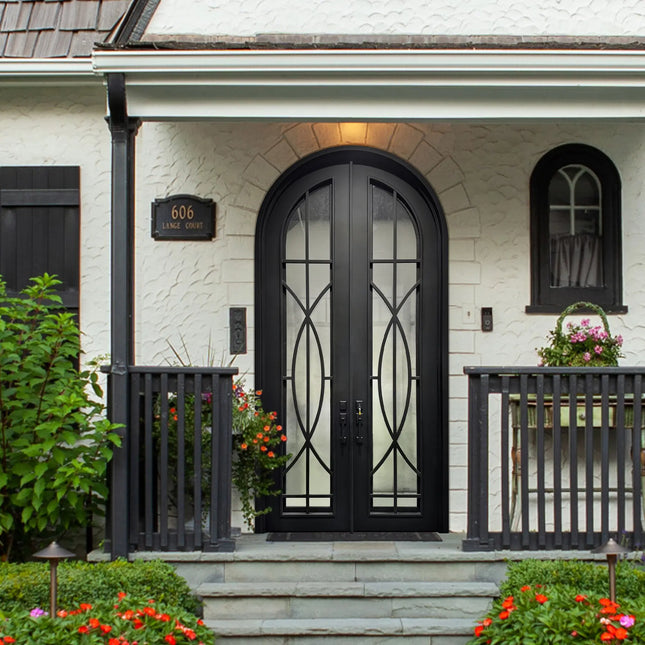 elitecustomdoor iron front double door with elegant scrollwork