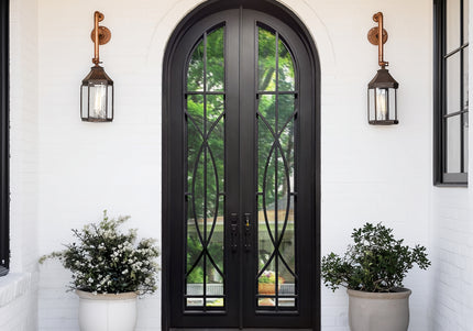 elitecustomdoor thermal break iron wrought door with round top