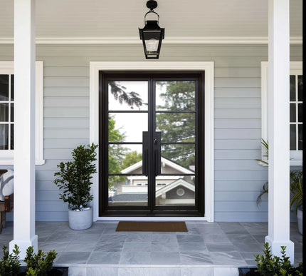 elitecustomdoor iron french double door with 4 lites