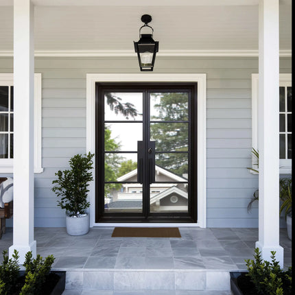 elitecustomdoor iron french double door with 4 lites