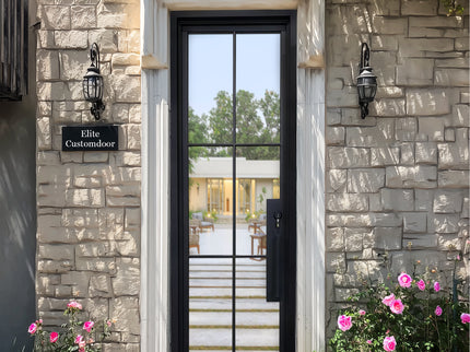 EliteCustomDoor Thermal Break Iron French Door with Tempered Glass F-T116