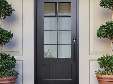 elitecustomdoor thermal break iron French door with matte black color