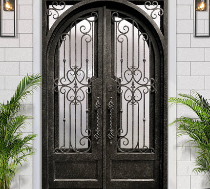 Customized thermal break iron front double door