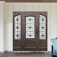 elitecustomdoor thermal break iron wrought front door with two sidelights